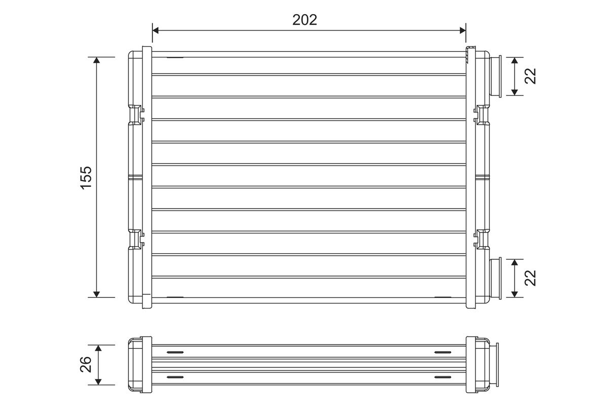 Schimbator caldura, incalzire habitaclu 811636 VALEO
